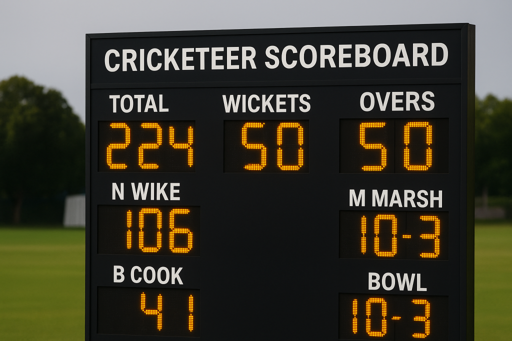 Cricketeer Scoreboard – Live Cricket Scores & Stats Updates